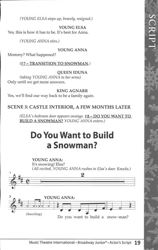 do you wanna build a snowman scene